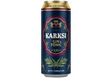 Alk.kok.KARKSI Gin&Tonic Tarrag5.5%500ml