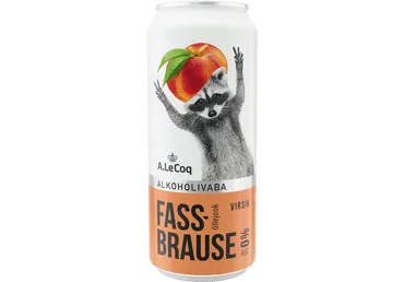 Alk.Vaba õlu A.Le Coq Fassbr.Peach 0.5L