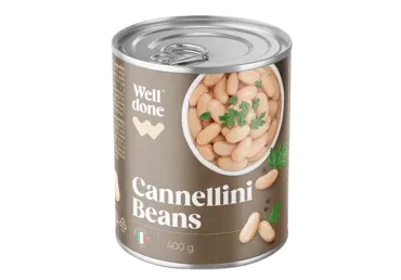 Konservētas baltās pupiņas Cannelini WELL DONE 400g
