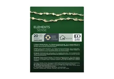 Virtene iekštelpām 20LED balta ELEMENTS