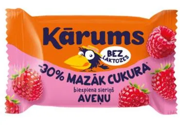 Biezpiena sieriņš bez laktozes KĀRUMS aveņu 40g
