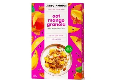 Vegan kaera müsli  THE BEGINNINGS, mangoga, 200g