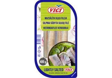 Siļķu fileja VIČI mazsālīta eļļā 400g