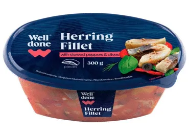 Siļķu fileja ar papriku un olīvām WELL DONE 300g