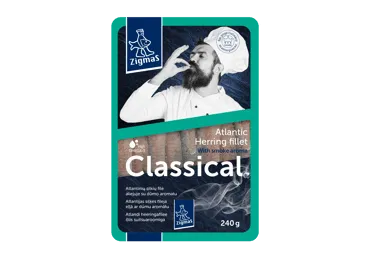 Siļķu fileja dūmota eļļā ZIGMAS 240g