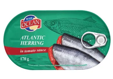 Siļķe tomātu mērcē WIDE OCEAN 170g