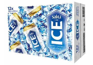 Hele õlu SAKU ON ICE 5% 12x330ml purk