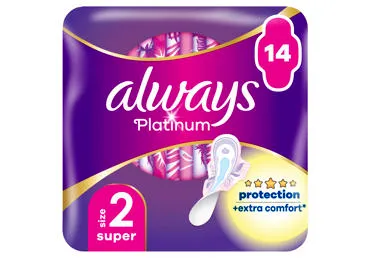 Higiēniskās paketes ALWAYS Platinum Super, S2, 14 gab.