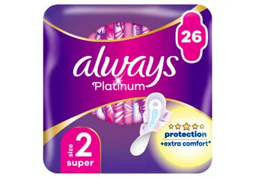 Higiēniskās paketes ALWAYS Platinum Super, S2, 26 gab.