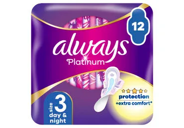 Higiēniskās paketes ALWAYS Platinum Day&Night, S3, 12gab.