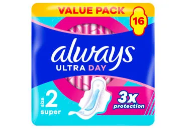 Higiēniskās paketes ALWAYS Ultra Super Plus, S2, 16 gab.