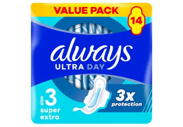 Higiēniskās paketes ALWAYS Ultra Super Extra, S3, 14 gab.