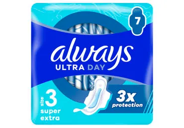 Higiēniskās paketes ALWAYS Ultra Super Extra, S3, 7 gab.