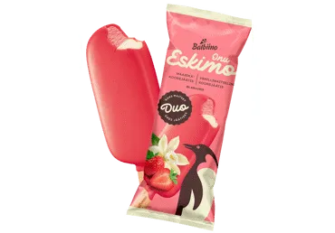 Jäätis maasika-vanilje ONU ESKIMO 84g