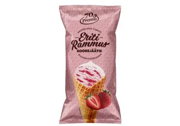 Jäätis maasikatoormoos.ERITI RAMMUS 110g