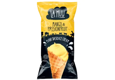 Jäätis mango-passioni vahvikoonuses La Muu vegan 80g/130ml