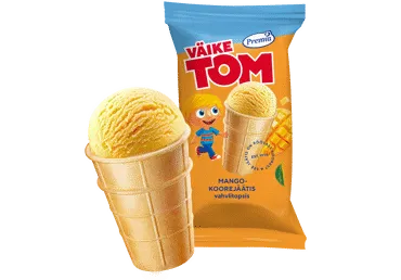 Jäätis mango vahvlitops.VÄIKE TOM 65g