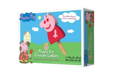 Jäätis PEPPA PIG multipakk 6x32g