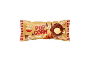 Saldējums WELL DONE ar popkornu 90g