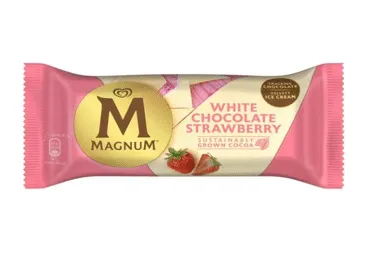 Jäätis strawberry white MAGNUM, 81g