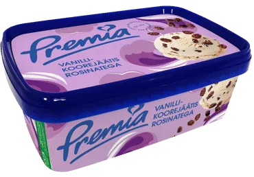 Jäätis vanilje-rosina PREMIA 500g