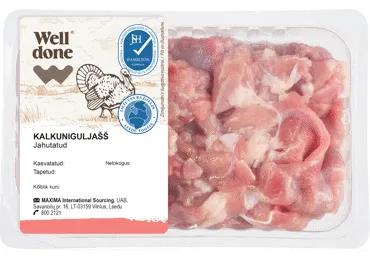 Jahutatud kalkuni guljašš WELL DONE,400g
