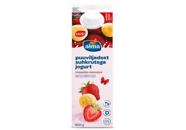 Jogurt ALMA maasikas-ban. lakt.vaba,900g