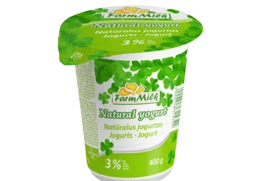 Jogurt FARM MILK Naturaalne 3%, 400g