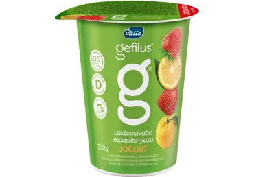 Jogurt VALIO, Gefilus, maasika-yuzu, laktoosivaba, 380g