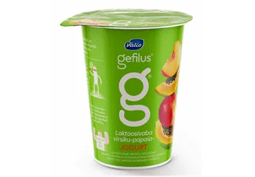 Jogurts GEFILUS persiku-papajas 2% 380g