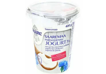 Jogurt SAARE 5% maitsestamata, 400g