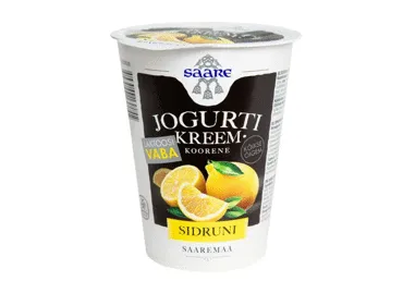 Jogurtikreem SAARE sidrun lakt.vaba,400g
