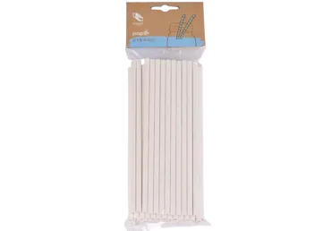 Joogikõrred, 20cm, 50tk, valged