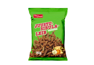 Juustu-sibulamaitsel.leib BALSNACK80g
