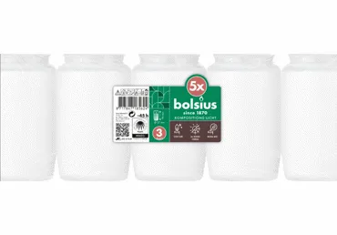 Kalmuküünal BOLSIUS 5tk, põlemisaeg 45t