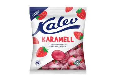 Karamell KALEV Maasikamaitseline, 120g