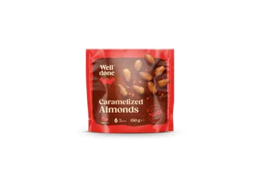 Karamelizētas mandeles WELL DONE 150g