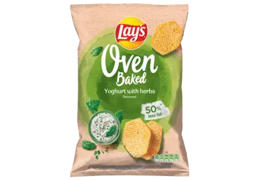 Kartupeļu čipsi LAY'S Oven jogurta un zaļumu 180g