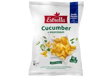 Kartulikrõpsud kurgi-hapukooremaitselised Estrella 170g