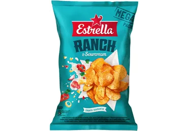 Čipsi ESTRELLA Ranch skābā krējuma 250g