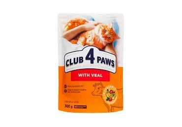 Kassi kuivtoit CLUB 4 PAWS vasikal.300g