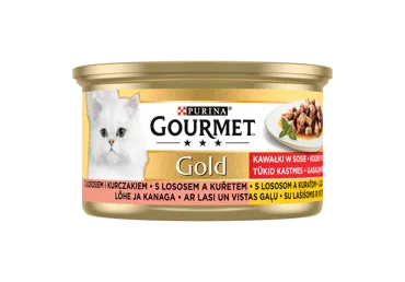 Kassikons.GOURMET GOLD lõhe-kanatükk.85g