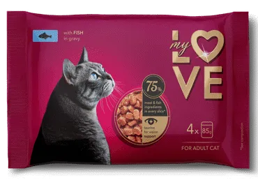Kassisööt MY LOVE kala 4x85g