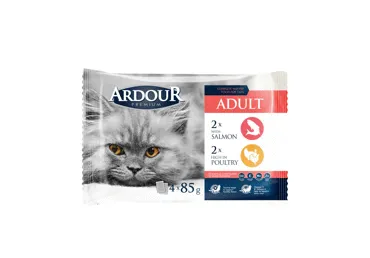 Kassitoit ARDOUR lõhe-kodulinnud 4x85g