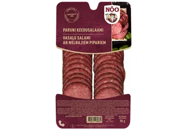 Salami Vasaļu vārītā ar pipariem šķēlēs 90g