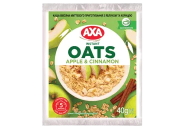 Ātri pagatavojamā auzu pārslu biezputra  AXA ar āboliem un kanēli 40g