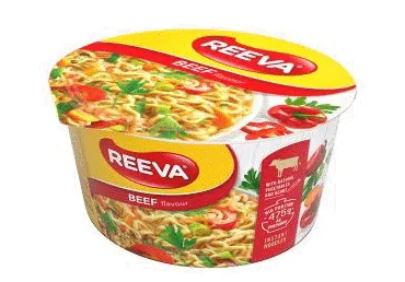 Ātri pagatavojamas nūdeles REEVA ar liellopa gaļas garšu 75g