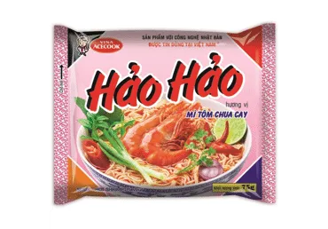 Ātri pagatavojamas nūdeles ar asu garneļu garšu HAO HAO 77g