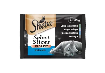 Kiisueine kalaga kastmes Sheba 4x85g