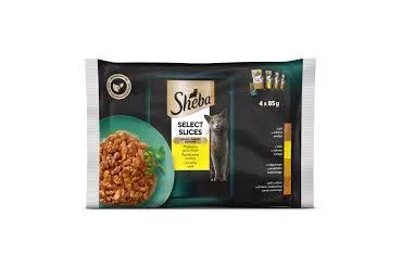 Kiisueine linnuliha valik SHEBA 4x85g